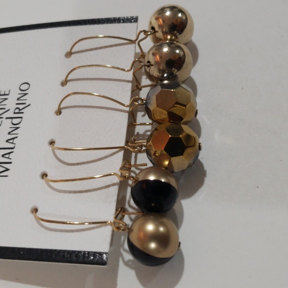 Catherine Malandrino Colorful Dangle Earrings - Set of 3 Women, Gold-Tone Hooks - Picture 6 of 8